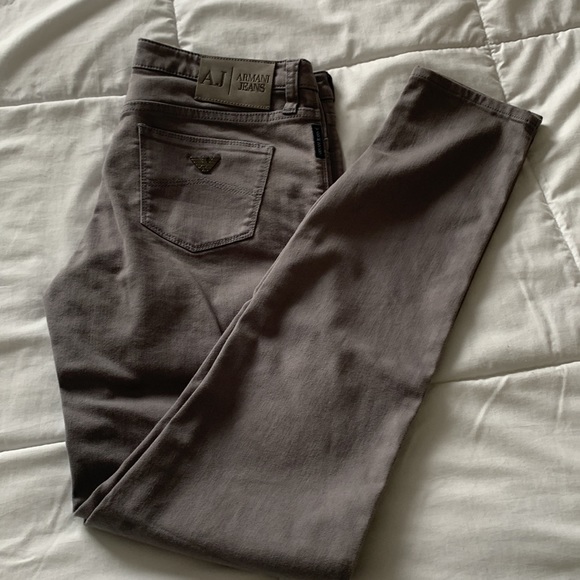 ARMANI JEANS Grey & Silver Studded Skinny Jeans - Picture 5 of 6